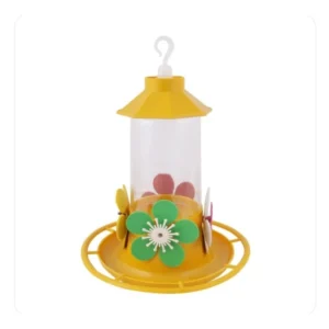 Bebedouro Beija Flor Luxo com Poleiro Amarelo Jel Plast