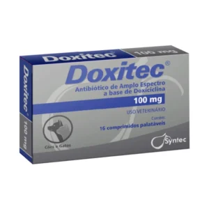 Doxitec 100mg Antibiótico para Cães e Gatos 16 comprimidos