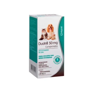 Duotrill 50mg Antimicrobiano para Cães e Gatos 10 comprimidos