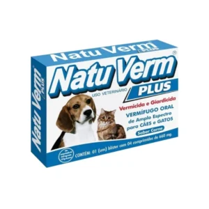 Natu Verm Plus Vermifugo Para Cães e Gatos 04 comp