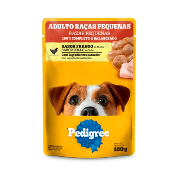 Sachê Pedigree Cães Adultos Raças Pequenas Frango 100g