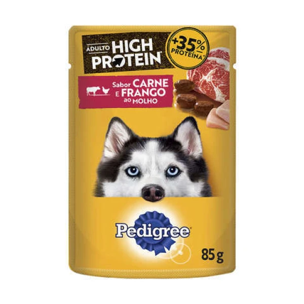 Sachê Pedigree High Protein Carne e Frango Adultos