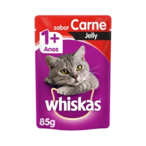 Sachê Whiskas Gatos Adultos Jelly Carne 85g
