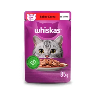 Sachê Whiskas para Gatos Adultos Sabor Carne ao Molho - 85g