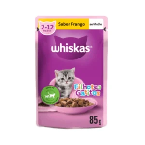 Sachê Whiskas Sabor Frango ao Molho Gatos Filhotes 85g